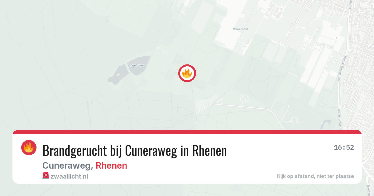Brandgerucht bij Cuneraweg in Rhenen — 5 jul 2026