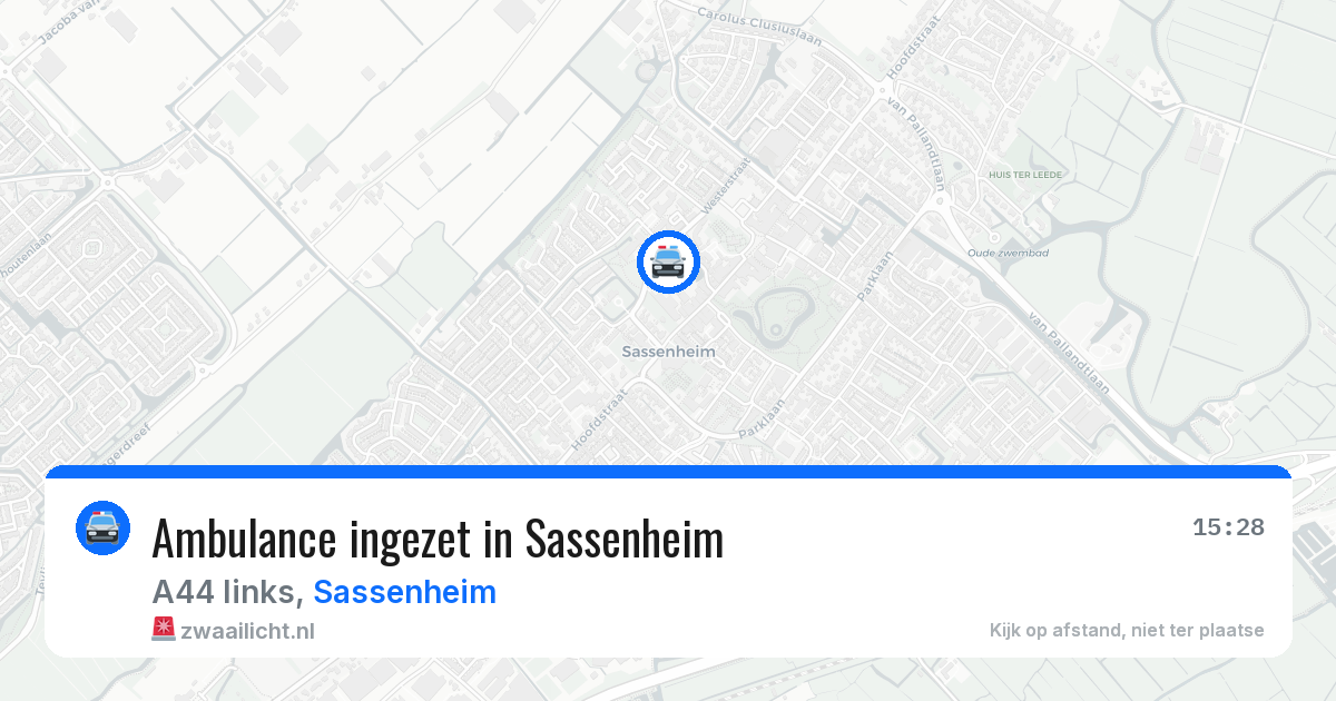 Ambulance ingezet in Sassenheim — 19 mei 2026