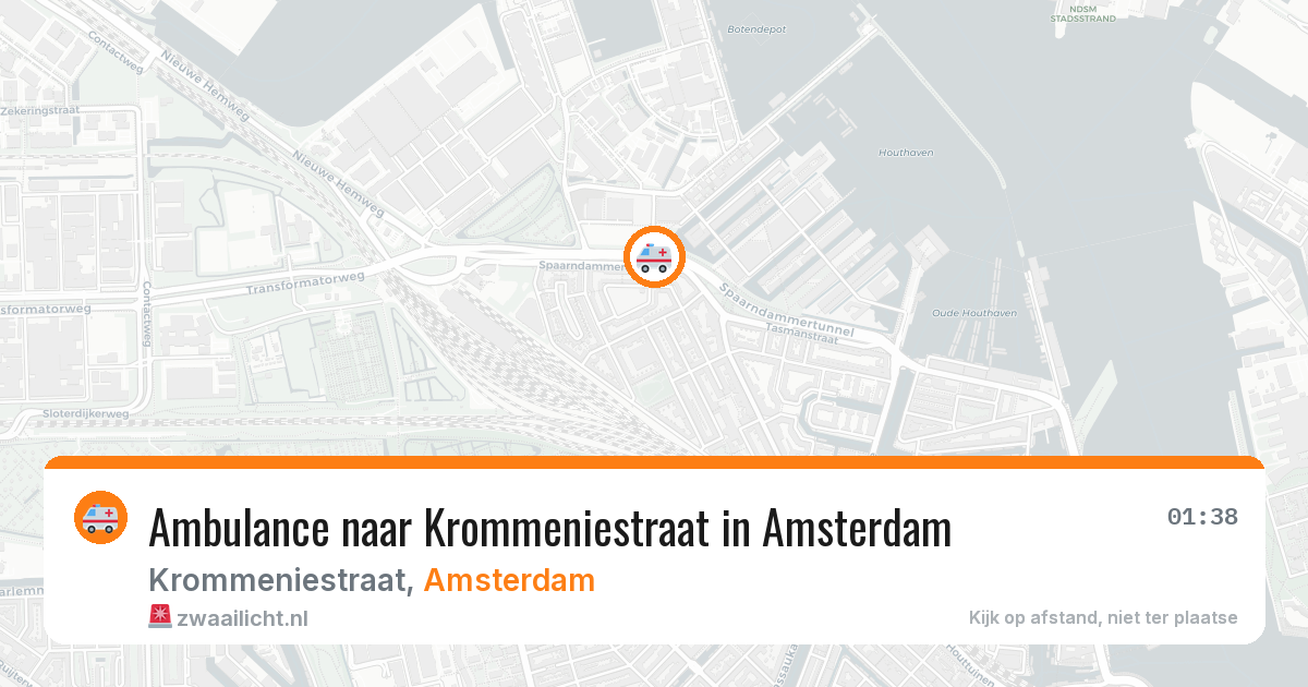 Ambulance naar Krommeniestraat in Amsterdam — 6 aug 2026