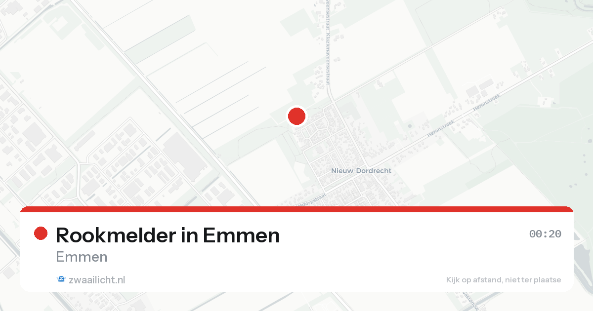 Rookmelder in Emmen — 17 aug 2026