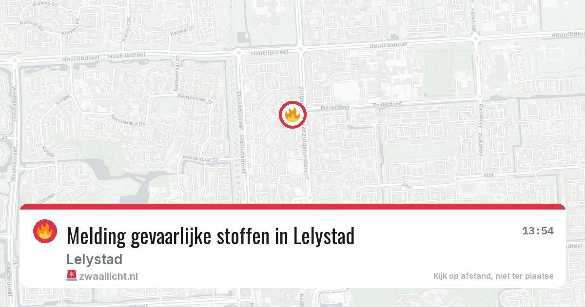Melding gevaarlijke stoffen in Lelystad — 20 jun 2026