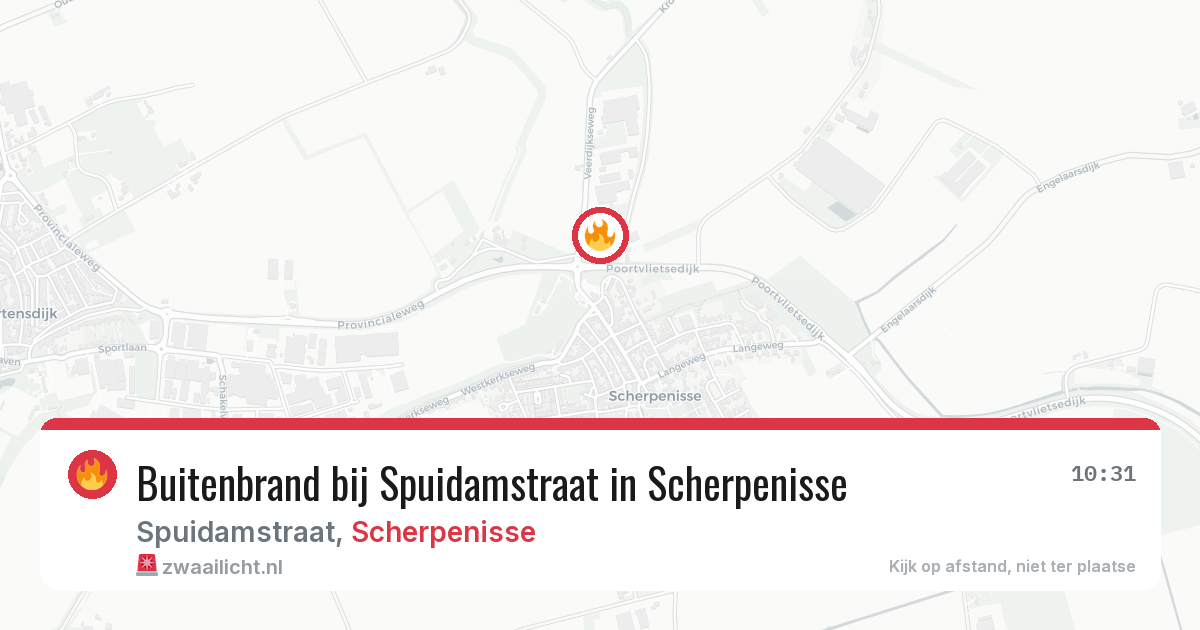 Buitenbrand bij Spuidamstraat in Scherpenisse — 20 jun 2026
