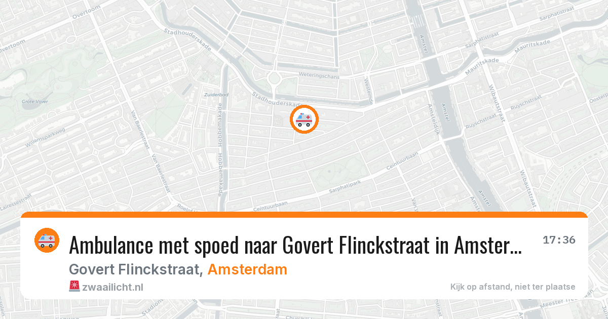 Ambulance met spoed naar Govert Flinckstraat in Amsterdam — 2 aug 2026