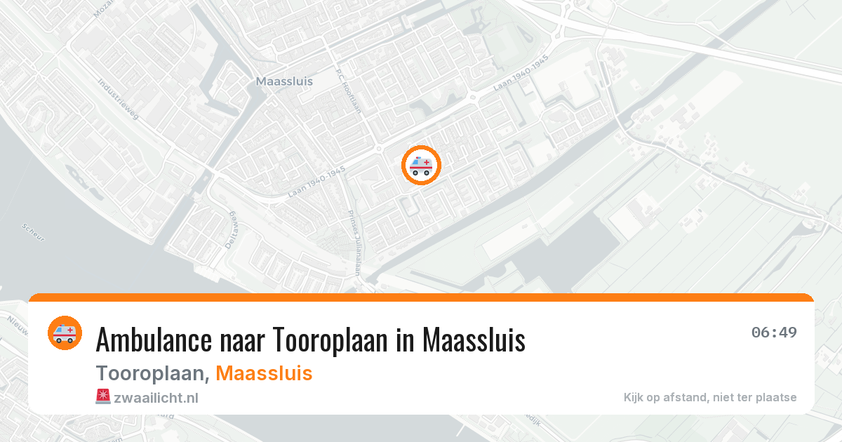 Ambulance naar Tooroplaan in Maassluis — 15 mrt 2026