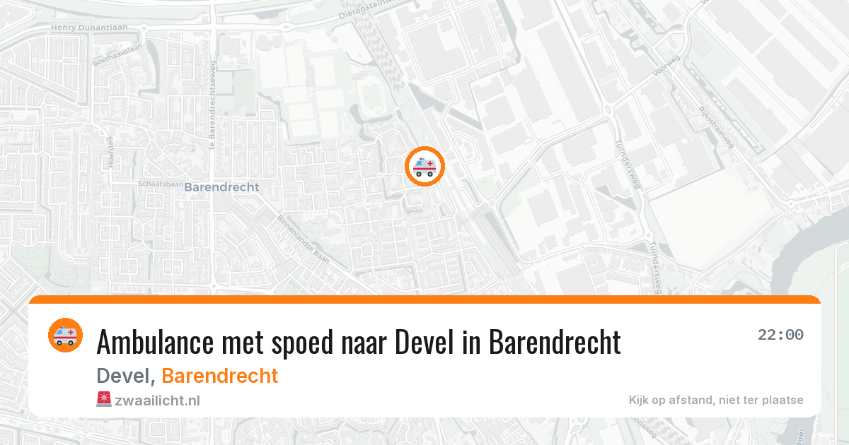 Ambulance met spoed naar Devel in Barendrecht — 5 mei 2026