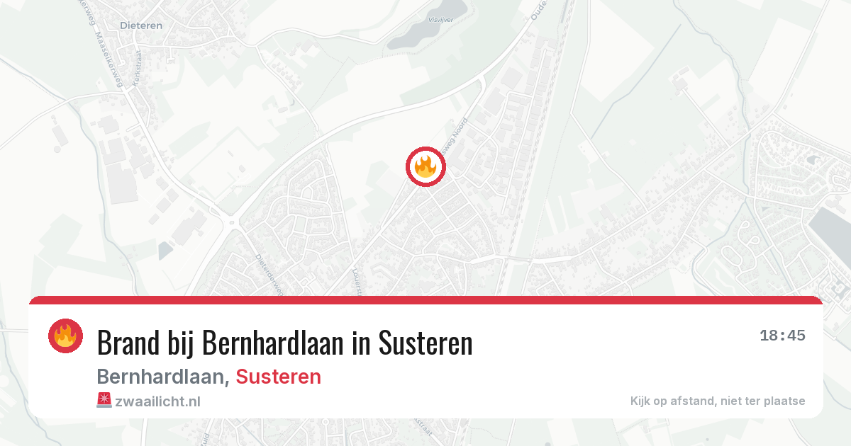 Brand bij Bernhardlaan in Susteren — 19 mei 2026