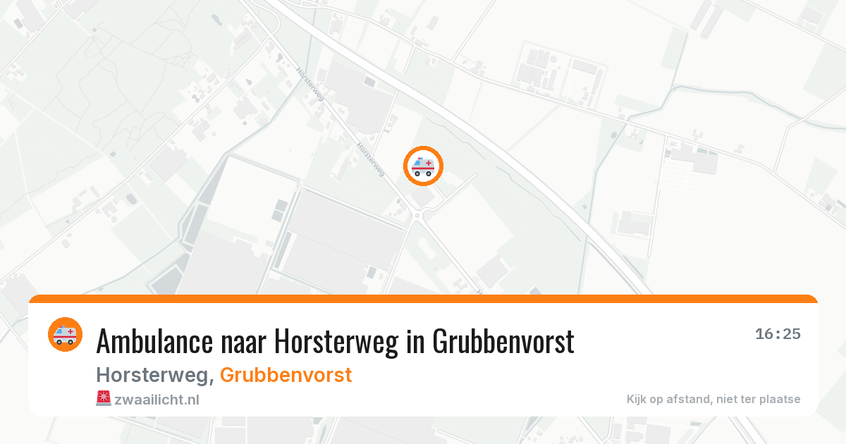 Ambulance naar Horsterweg in Grubbenvorst — 5 aug 2026