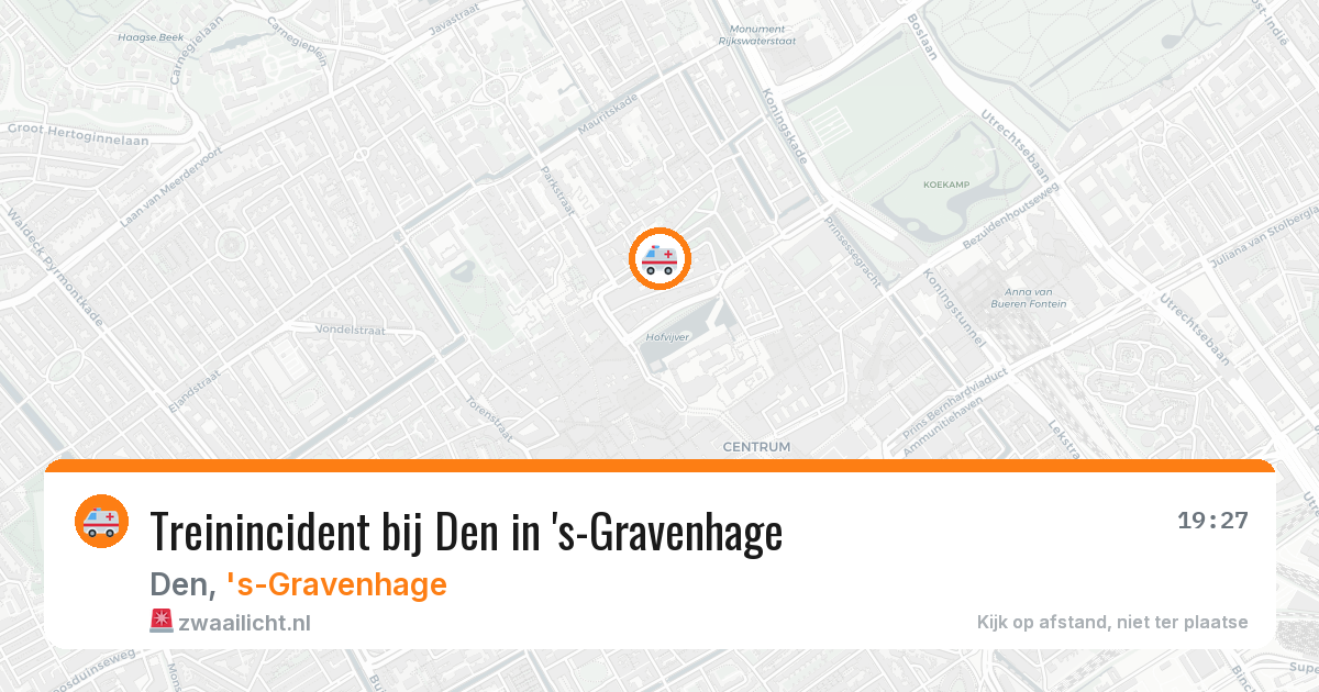 Treinincident bij Den in 's-Gravenhage — 13 apr 2026