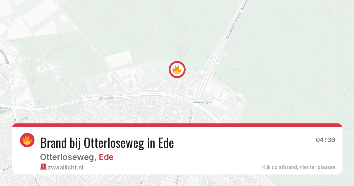 Brand bij Otterloseweg in Ede — 10 mrt 2026