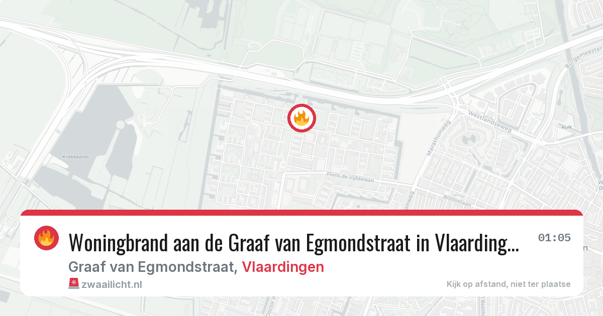 Woningbrand aan de Graaf van Egmondstraat in Vlaardingen — 30 mei 2026