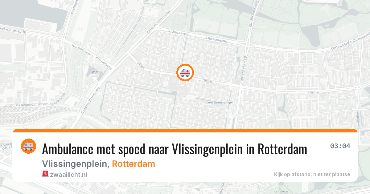 Ambulance met spoed naar Vlissingenplein in Rotterdam — 20 mei 2026