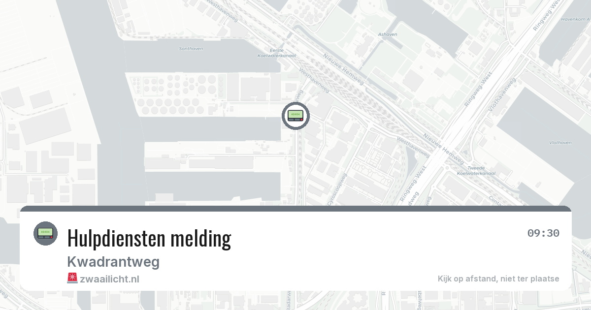 Hulpdiensten melding — 9 mei 2026