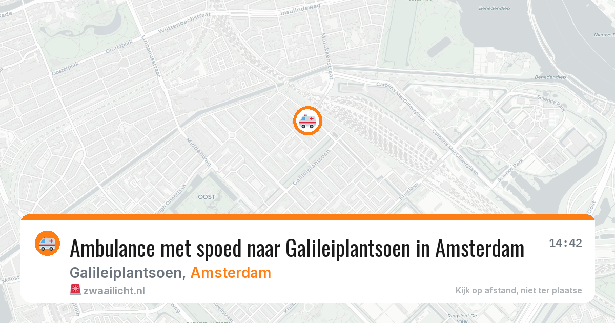 Ambulance met spoed naar Galileiplantsoen in Amsterdam — 22 jun 2026