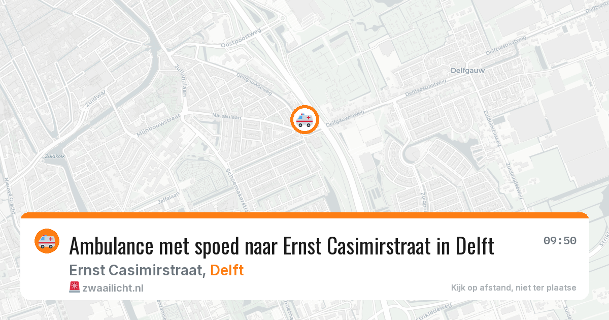 Ambulance met spoed naar Ernst Casimirstraat in Delft — 24 jan 2026