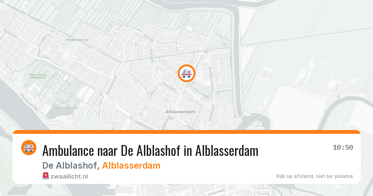 Ambulance naar De Alblashof in Alblasserdam — 11 aug 2026