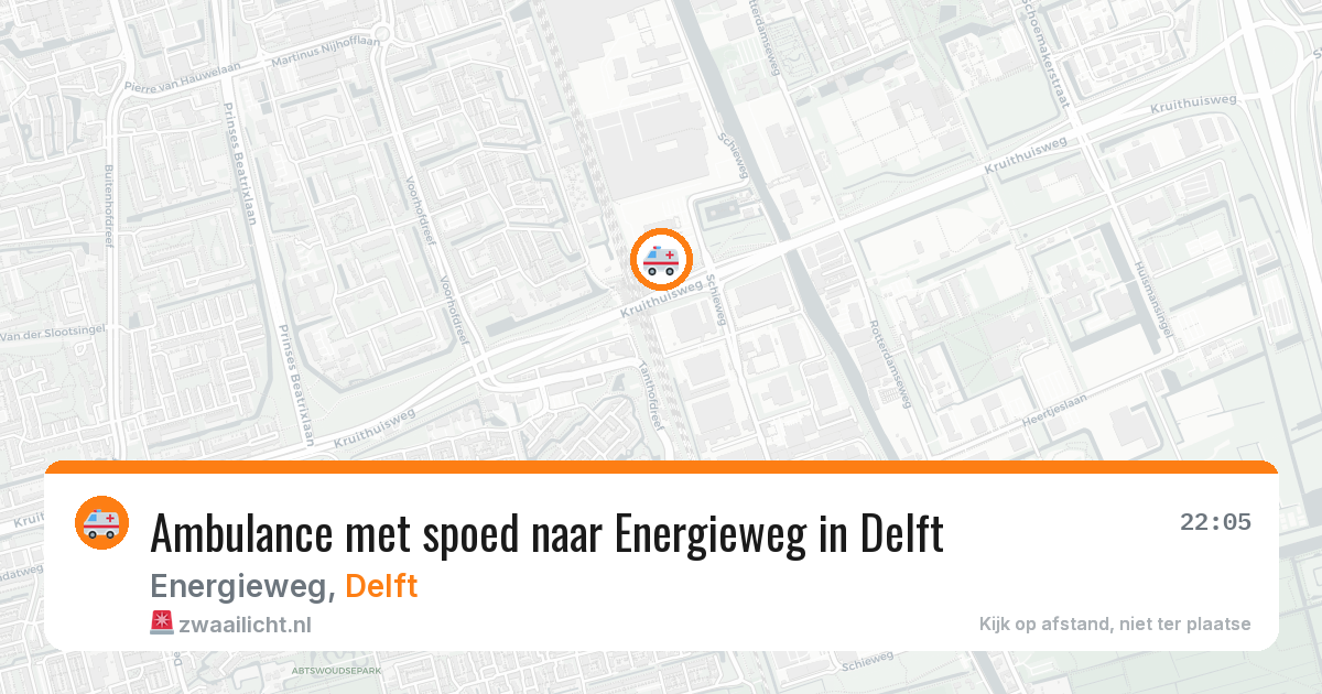 Ambulance met spoed naar Energieweg in Delft — 10 jul 2026