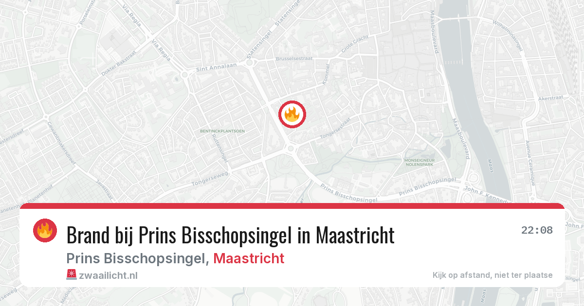 Brand bij Prins Bisschopsingel in Maastricht — 28 mei 2026