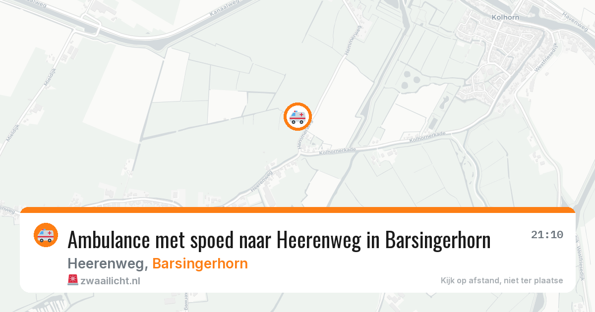 Ambulance met spoed naar Heerenweg in Barsingerhorn — 12 jul 2026