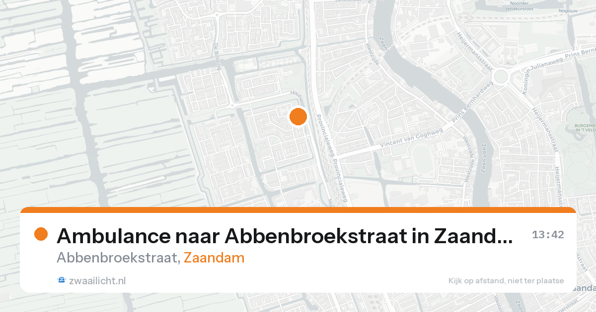 Ambulance naar Abbenbroekstraat in Zaandam — 18 mei 2026