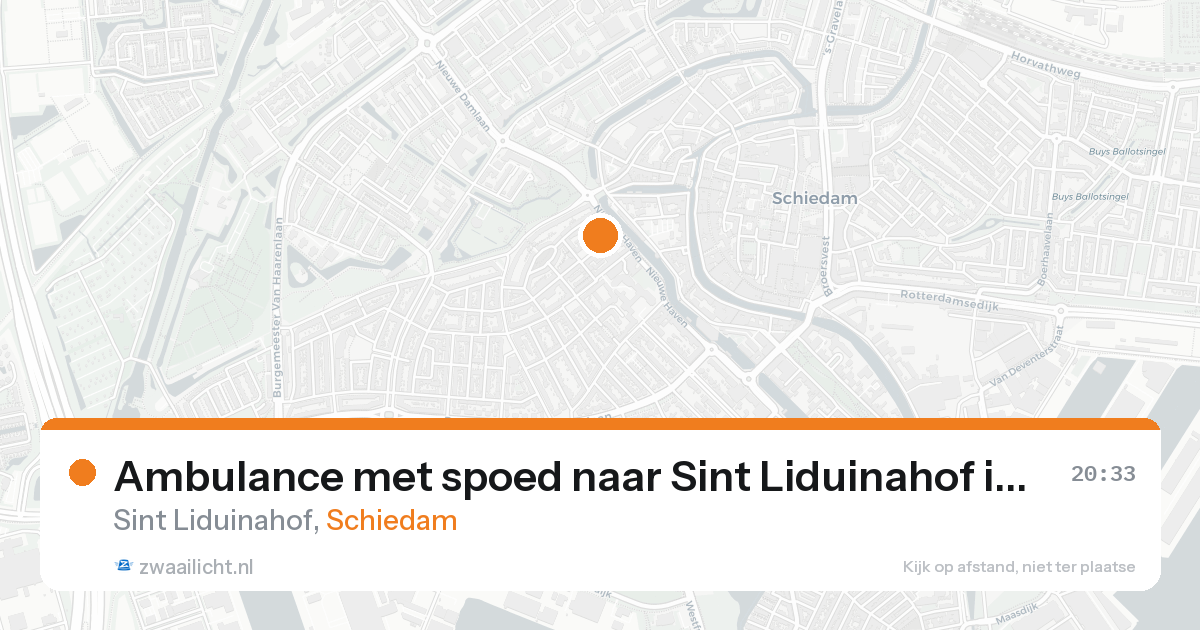 Ambulance met spoed naar Sint Liduinahof in Schiedam — 7 feb 2026