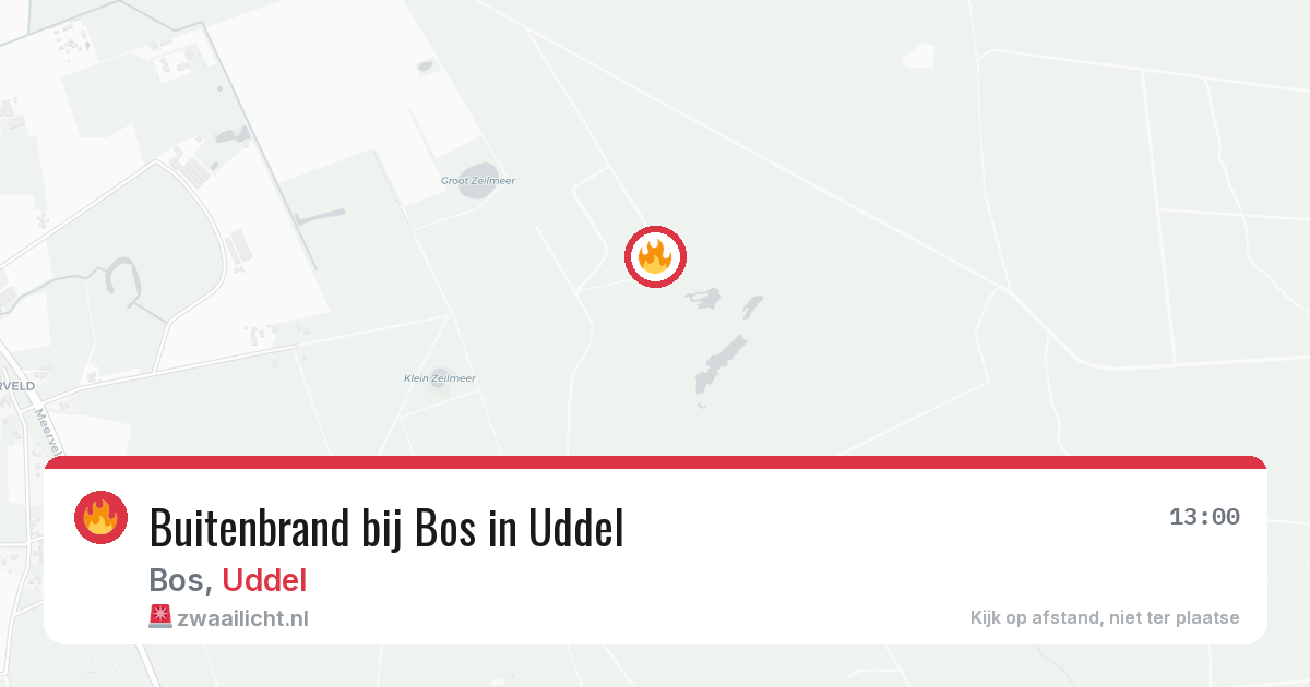 Buitenbrand bij Bos in Uddel — 12 aug 2026