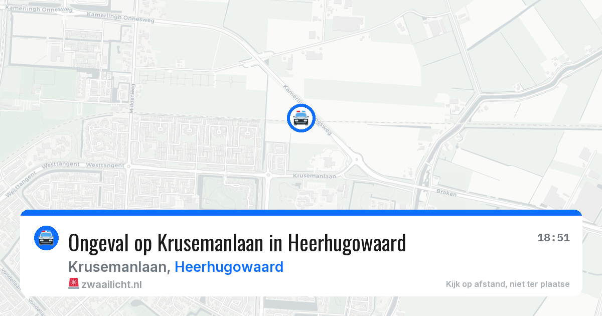 Ongeval op Krusemanlaan in Heerhugowaard — 27 mrt 2026