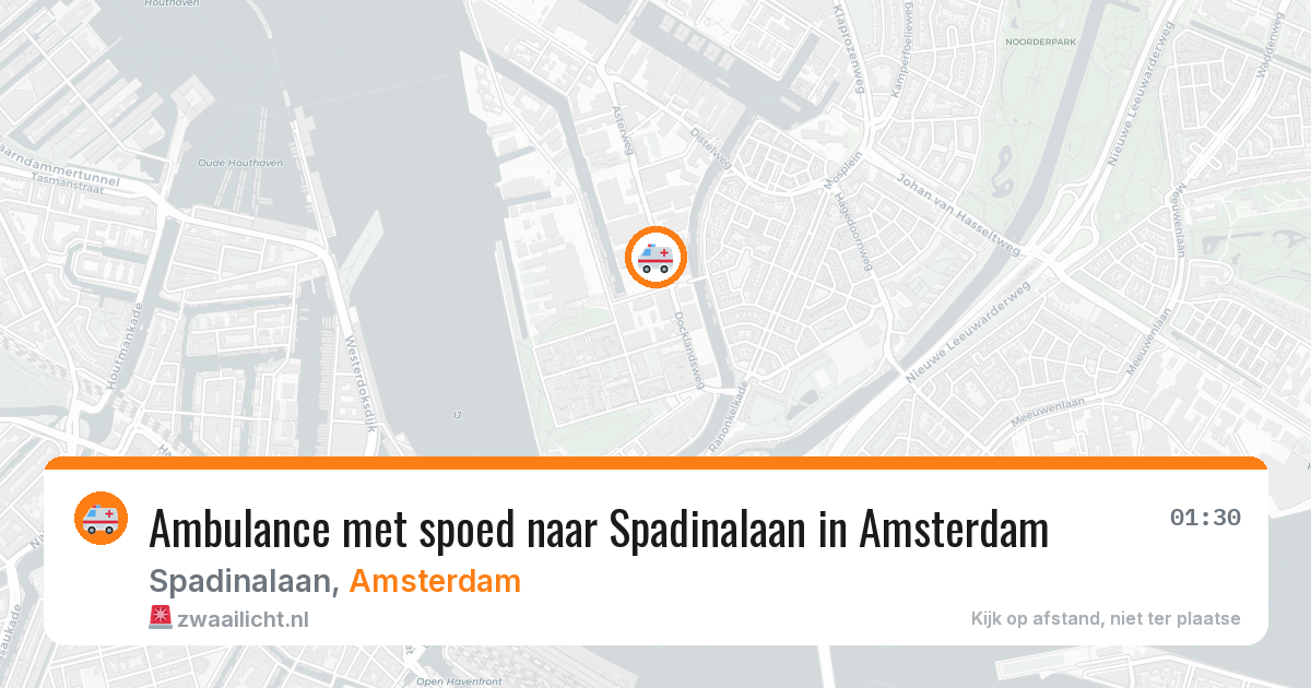 Ambulance met spoed naar Spadinalaan in Amsterdam — 24 apr 2026