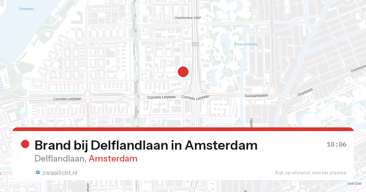 Brand bij Delflandlaan in Amsterdam — 26 jun 2026