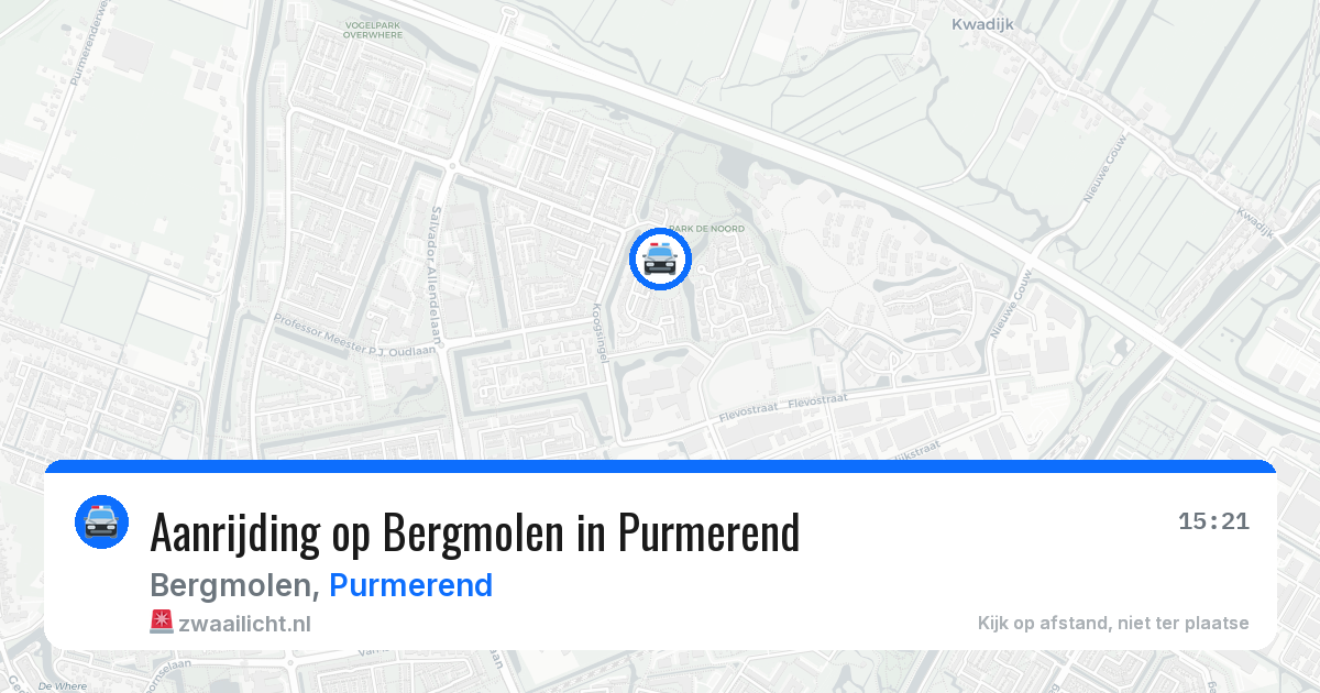 Aanrijding op Bergmolen in Purmerend — 28 mei 2026