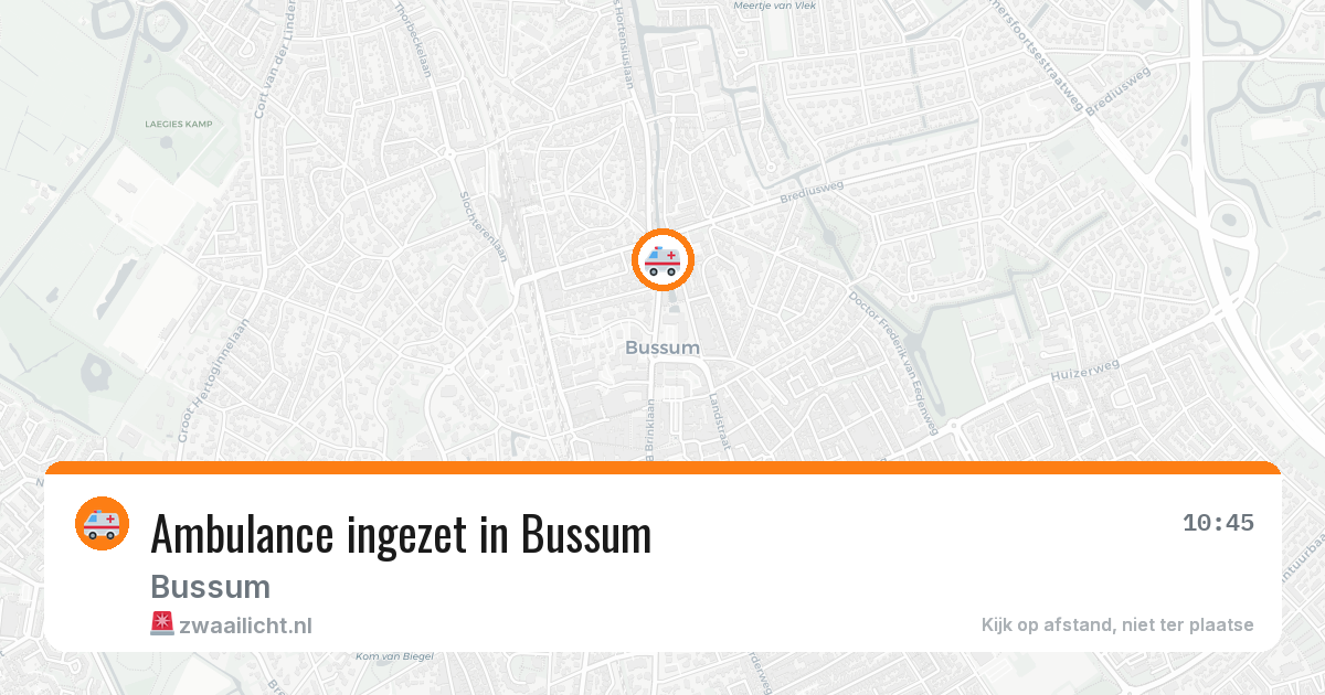 Ambulance ingezet in Bussum — 6 apr 2026
