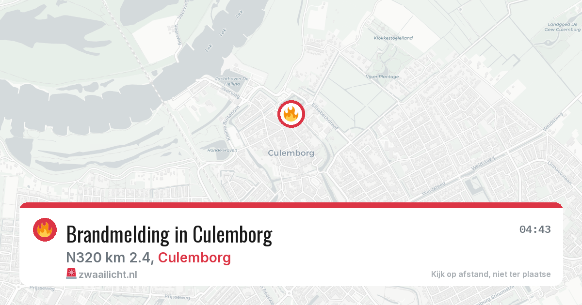 Brandmelding in Culemborg — 28 jun 2026