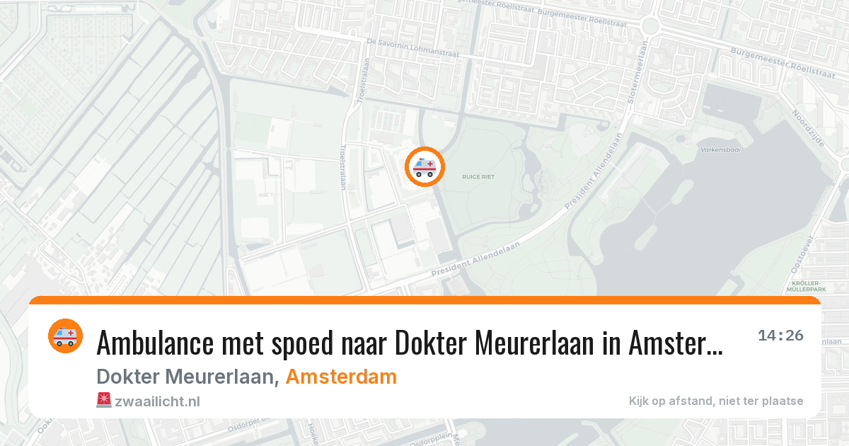 Ambulance met spoed naar Dokter Meurerlaan in Amsterdam — 2 jun 2026