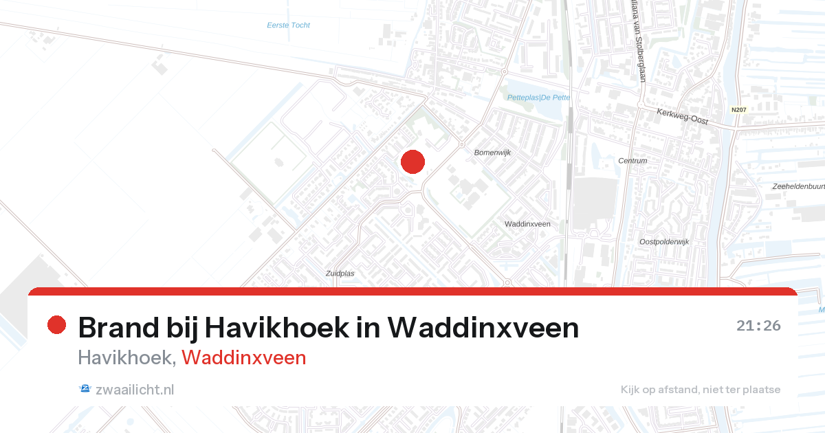 Brand bij Havikhoek in Waddinxveen — 9 mrt 2026