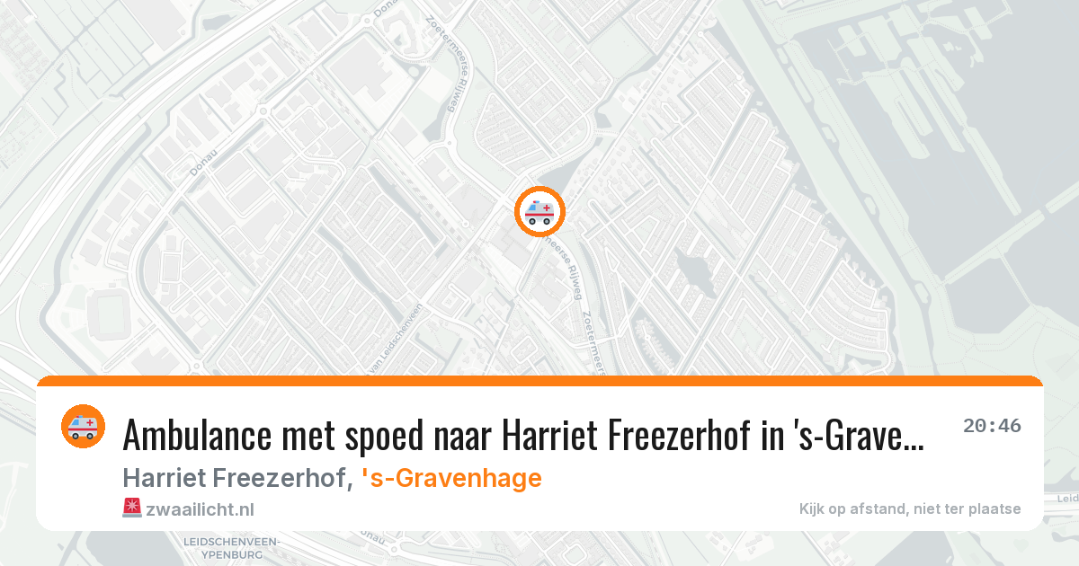 Ambulance met spoed naar Harriet Freezerhof in 's-Gravenhage — 4 mei 2026