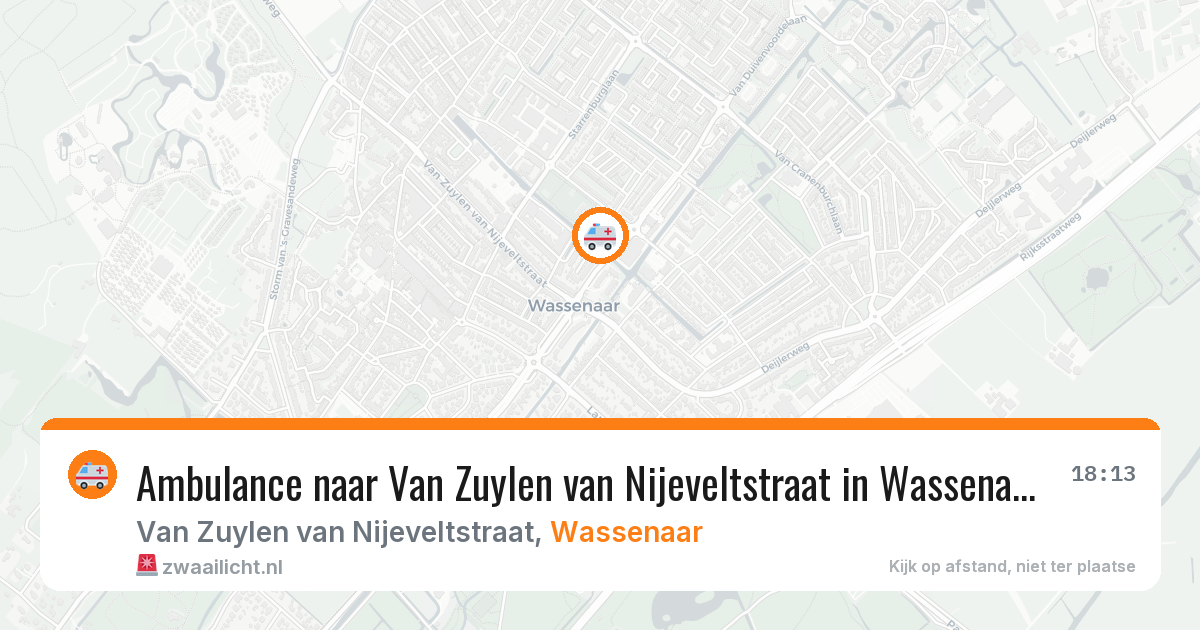 Ambulance naar Van Zuylen van Nijeveltstraat in Wassenaar — 24 mrt 2026