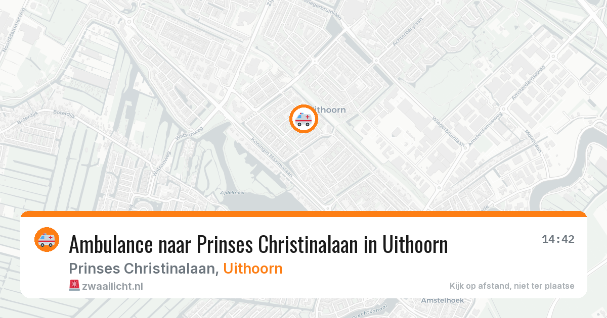 Ambulance naar Prinses Christinalaan in Uithoorn — 12 aug 2026