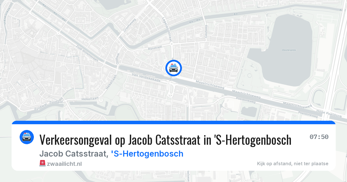 Verkeersongeval op Jacob Catsstraat in 'S-Hertogenbosch — 8 aug 2026