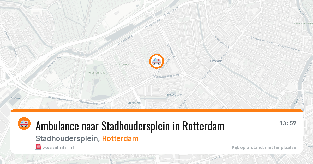 Ambulance naar Stadhoudersplein in Rotterdam — 29 jun 2026