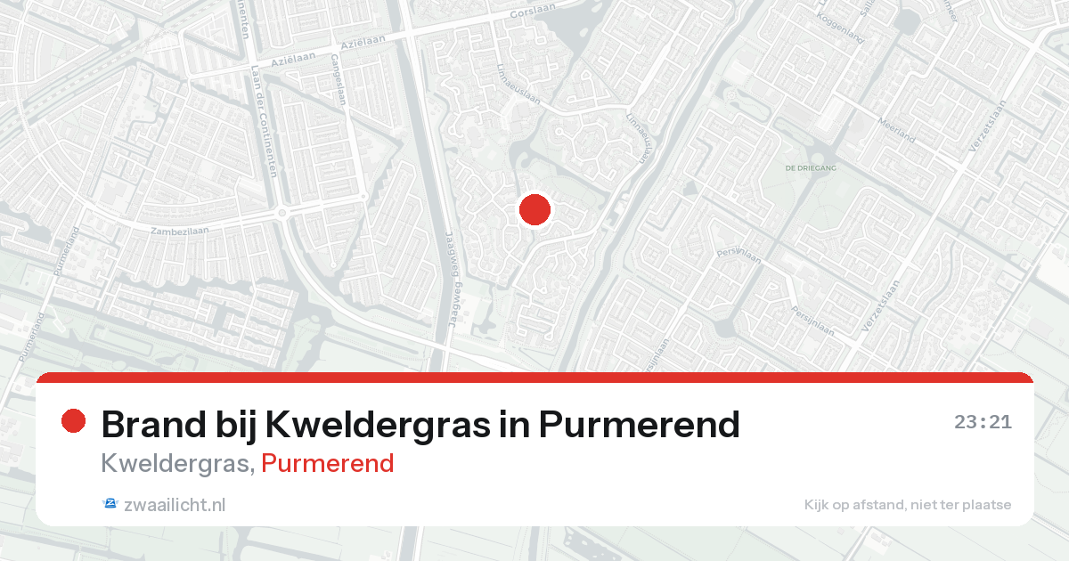 Brand bij Kweldergras in Purmerend — 14 feb 2026