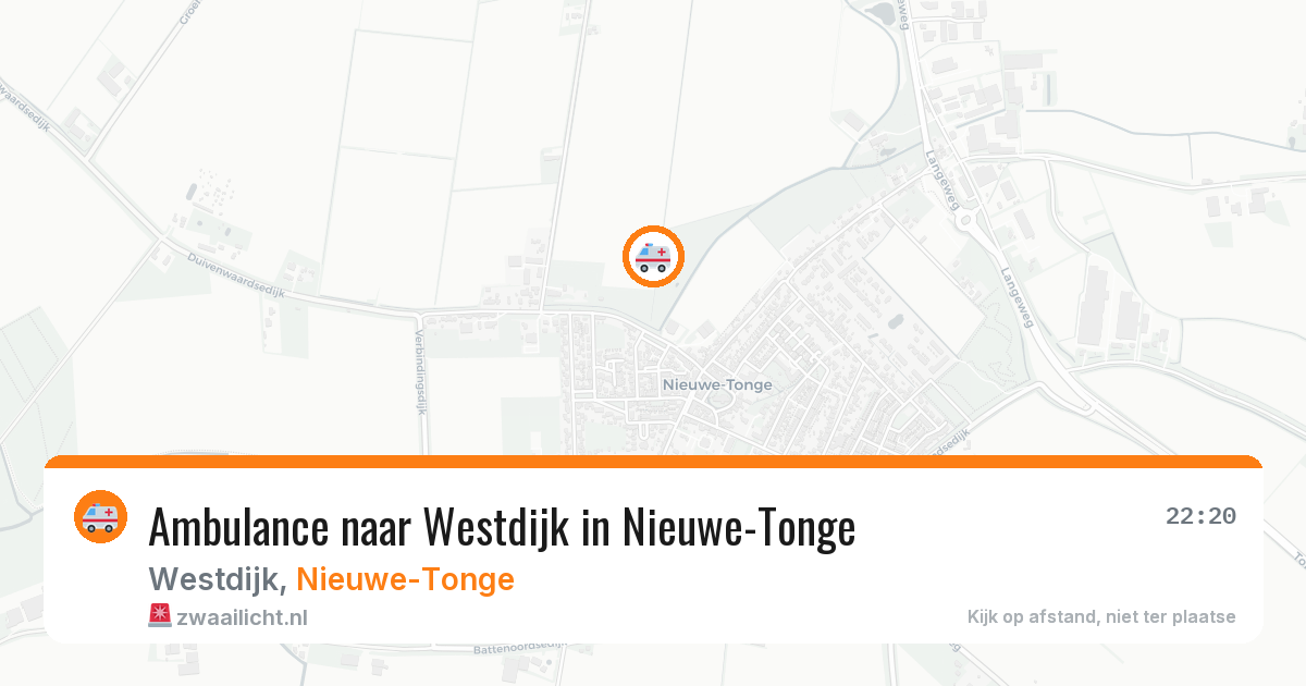 Ambulance naar Westdijk in Nieuwe-Tonge — 13 jun 2026