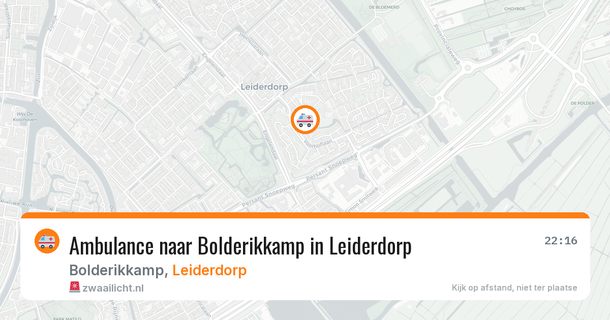 Ambulance naar Bolderikkamp in Leiderdorp — 10 jul 2026