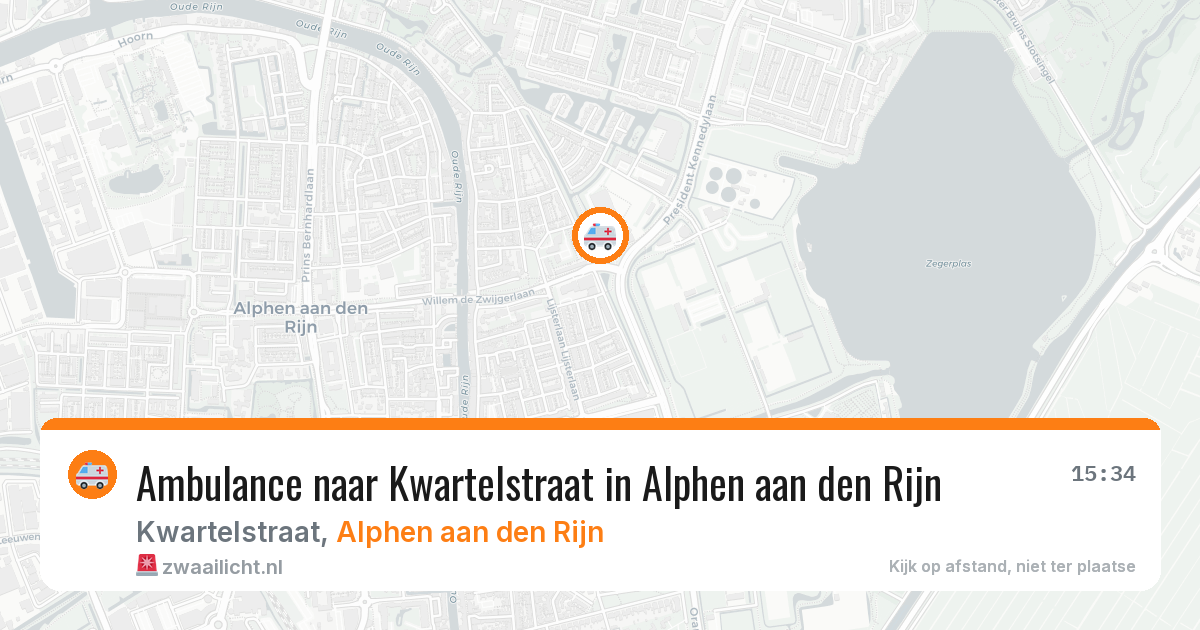 Ambulance naar Kwartelstraat in Alphen aan den Rijn — 26 jun 2026