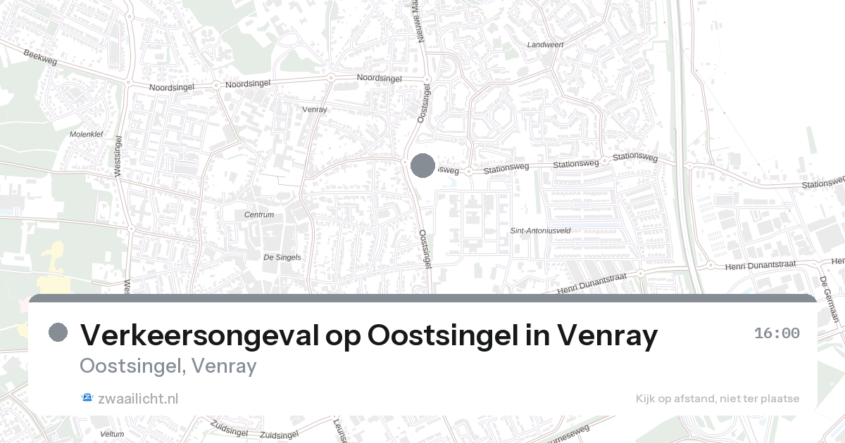 Verkeersongeval op Oostsingel in Venray — 27 aug 2026