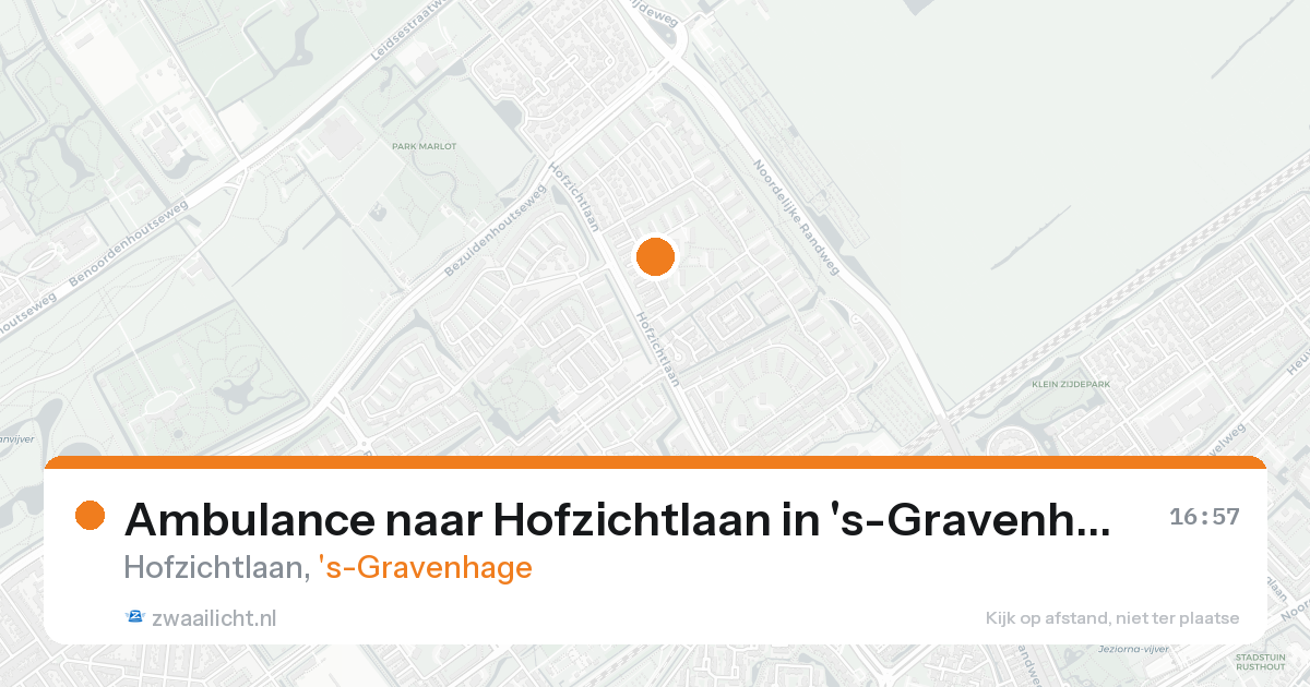 Ambulance naar Hofzichtlaan in 's-Gravenhage — 25 aug 2026