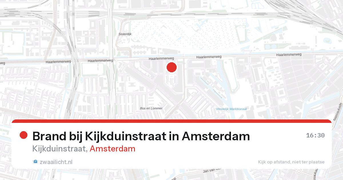 Brand bij Kijkduinstraat in Amsterdam — 21 jun 2026