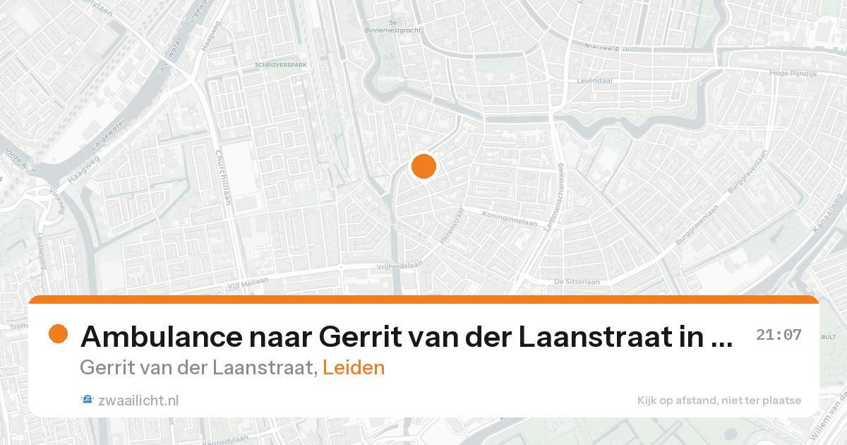 Ambulance naar Gerrit van der Laanstraat in Leiden — 17 aug 2026