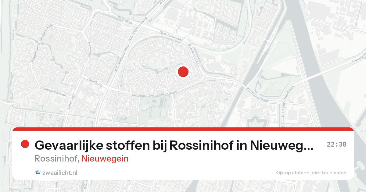 Gevaarlijke stoffen bij Rossinihof in Nieuwegein — 18 aug 2026