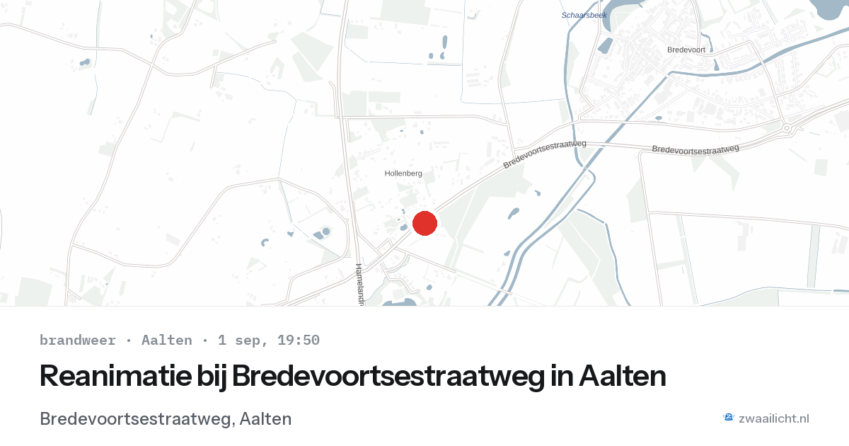 Reanimatie bij Bredevoortsestraatweg in Aalten — 1 sep 2026
