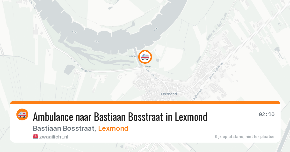 Ambulance naar Bastiaan Bosstraat in Lexmond — 17 apr 2026