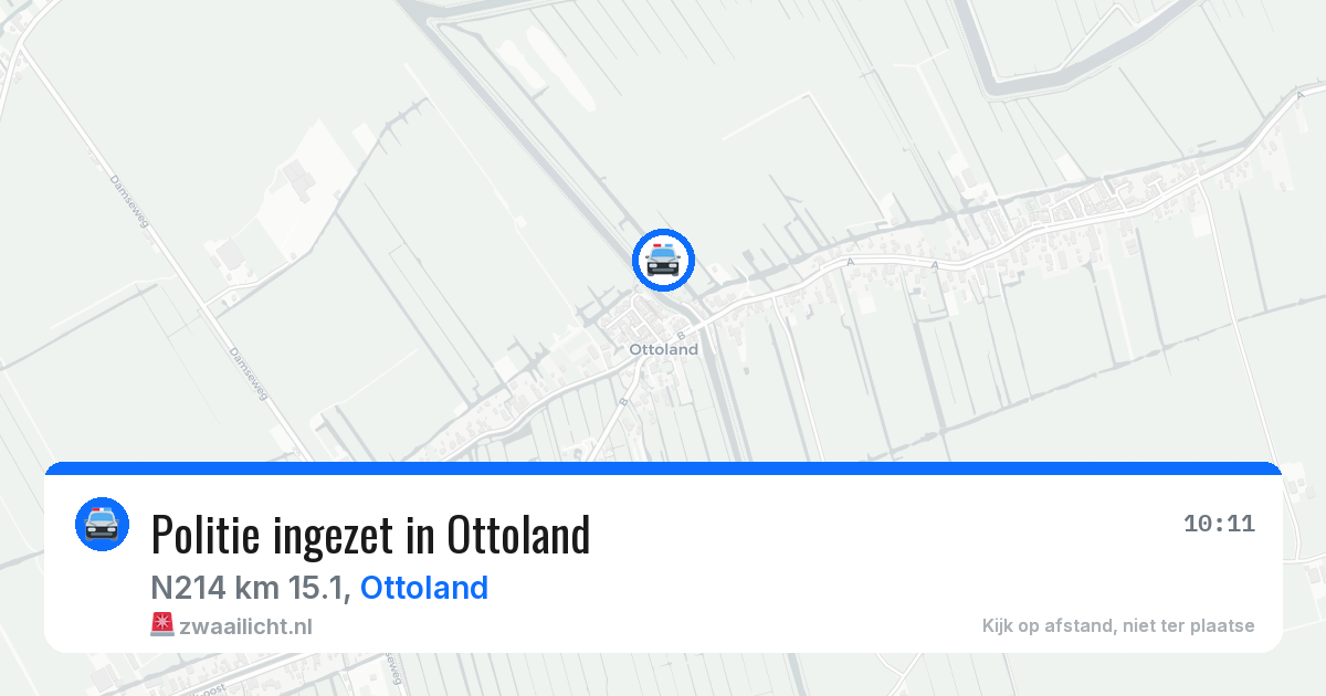 Politie ingezet in Ottoland — 11 jun 2026 | 🚨 Zwaailicht.nl